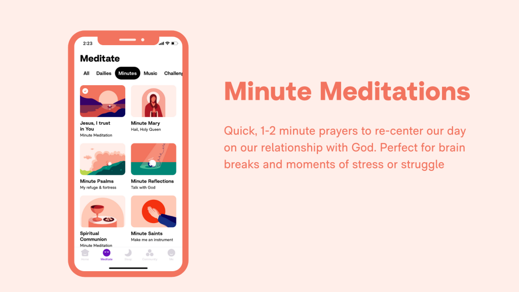 Hallow App - Schools - Minute Meditations