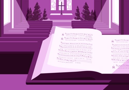 Image of Music Hymnal in a Church