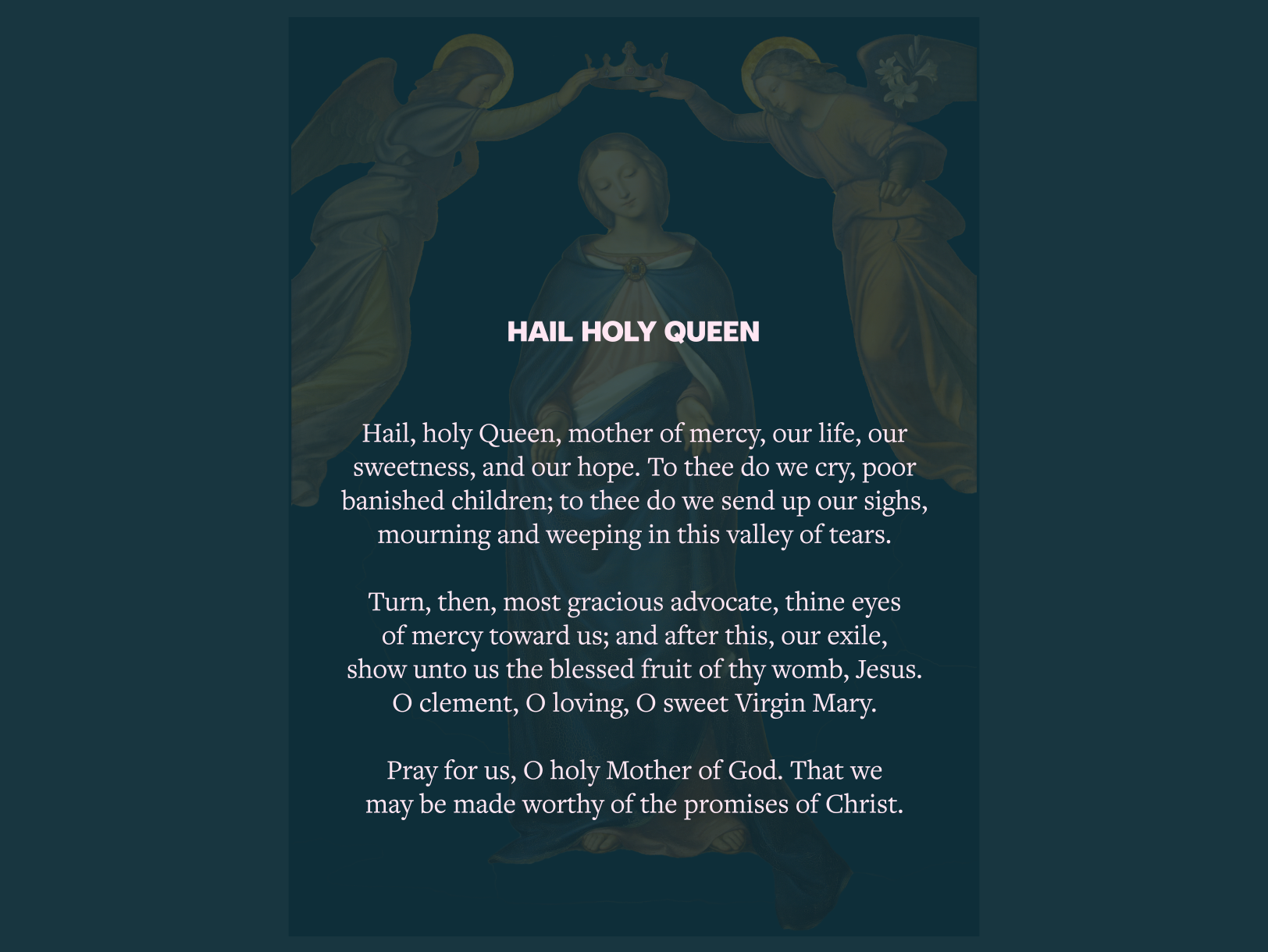 Hail Holy Queen Prayer