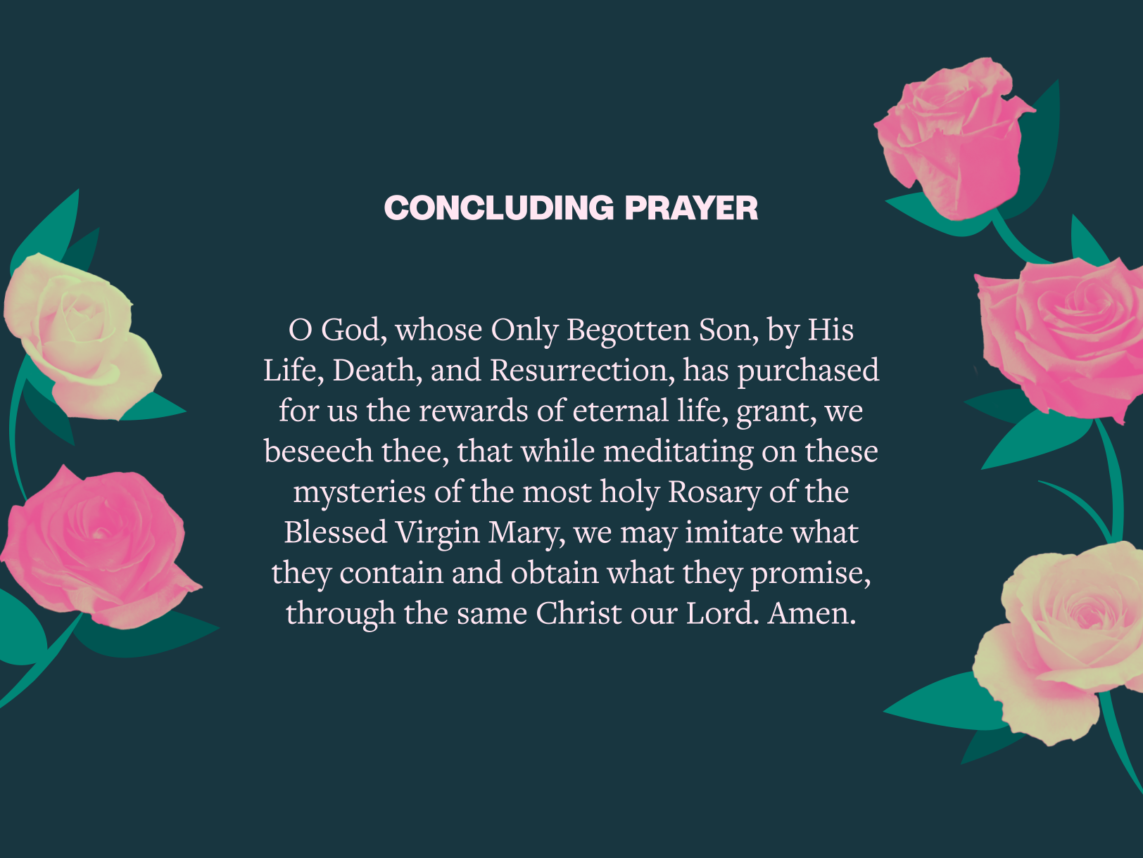 Rosary Concluding Prayer