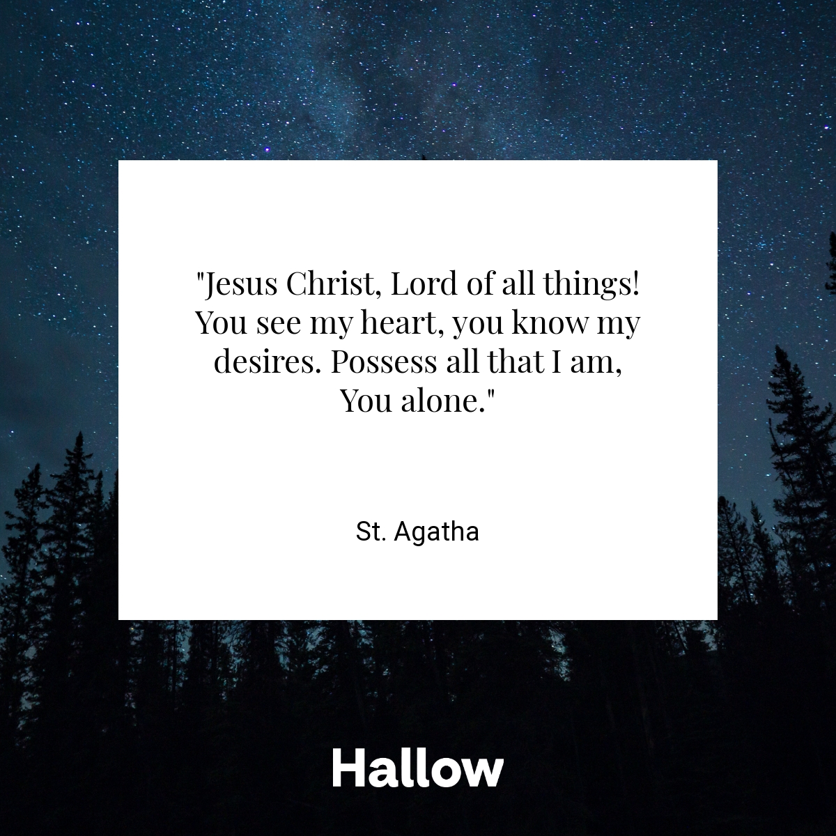 St. Agatha Quote Hallow