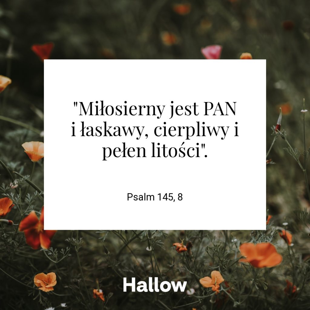"Miłosierny jest PAN i łaskawy, cierpliwy i pełen litości". - Psalm 145, 8
