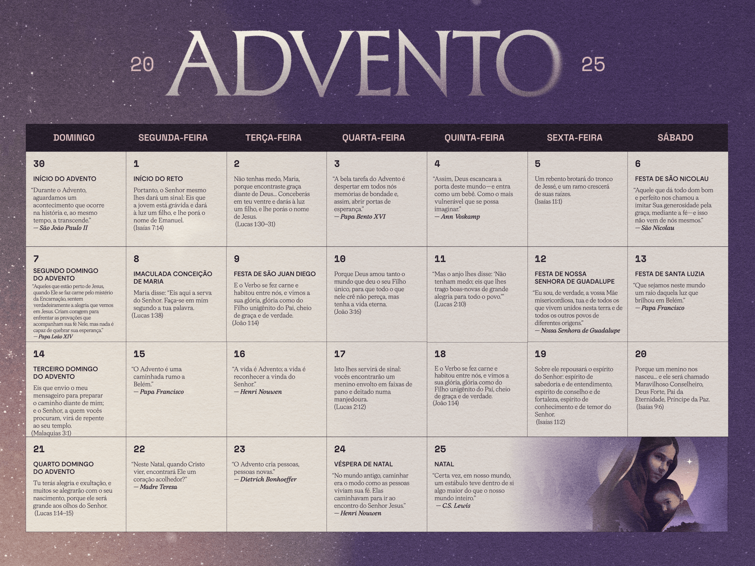 Calendário do Advento 2022