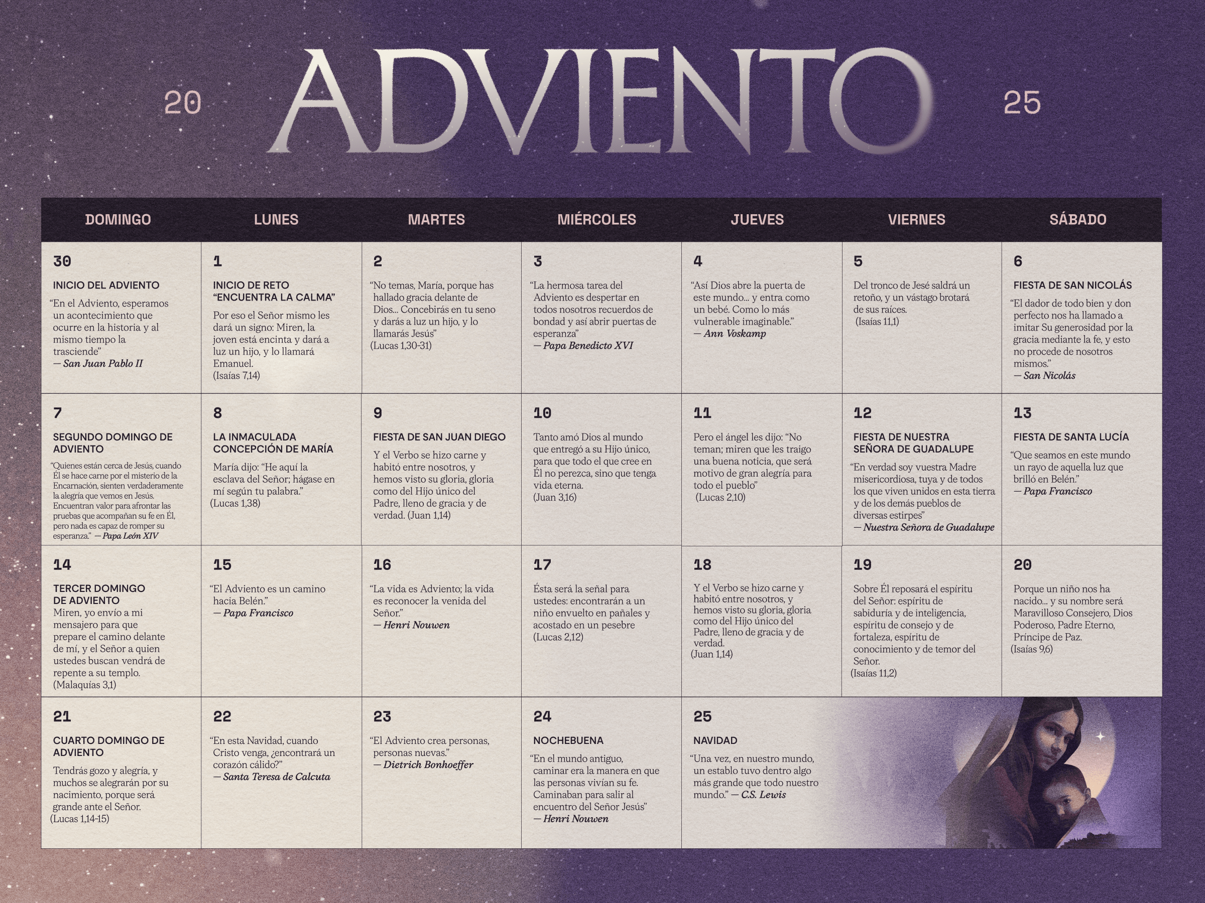 Calendario de Adviento 2022